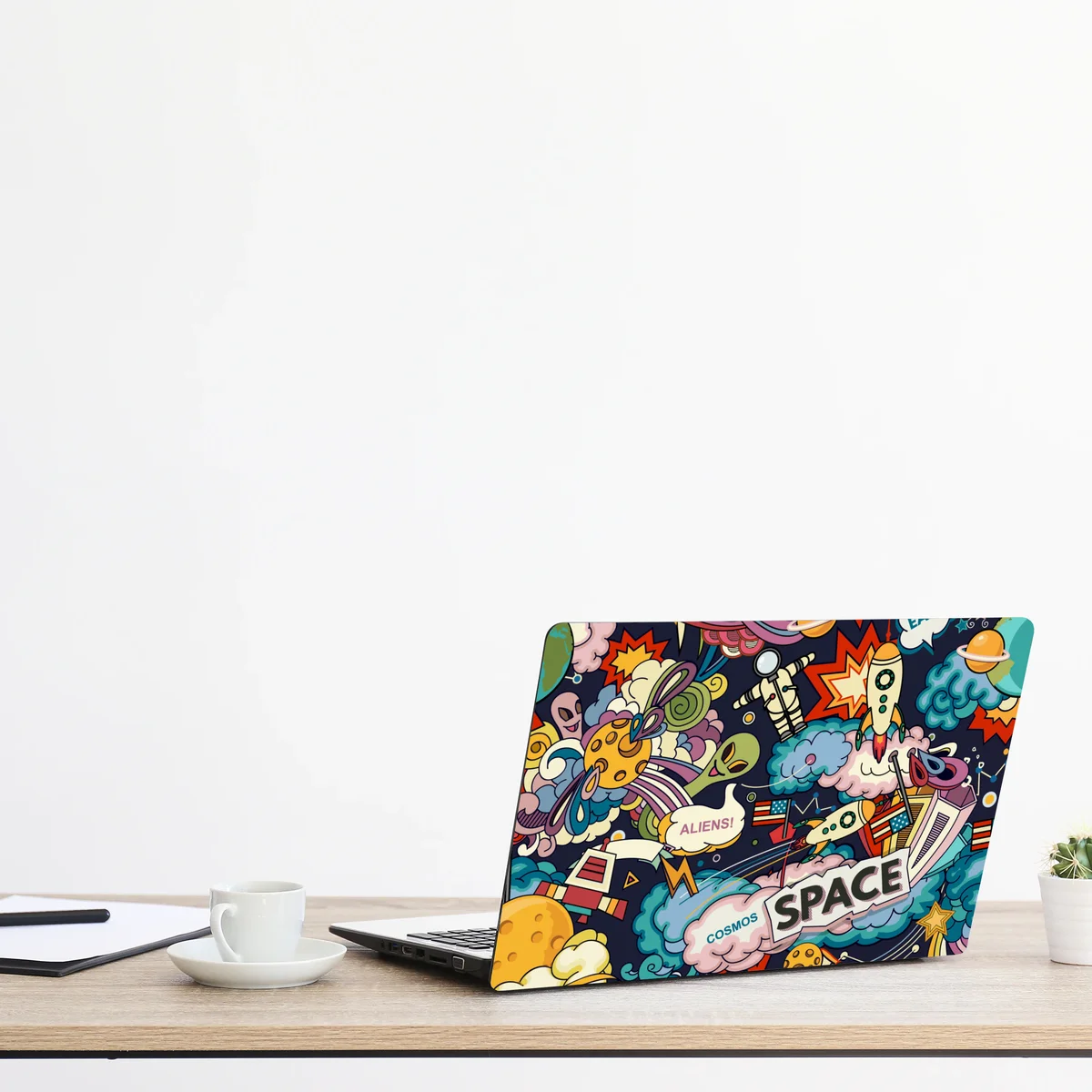 Laptop-Aufkleber bunte kosmische weltraum-collage Laptop-Aufkleber bunte kosmische weltraum-collage