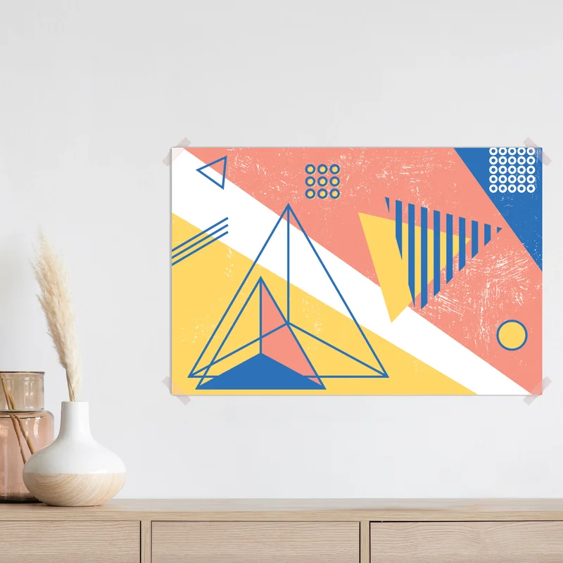 Poster pastellfarbene geometrische komposition Poster pastellfarbene geometrische komposition