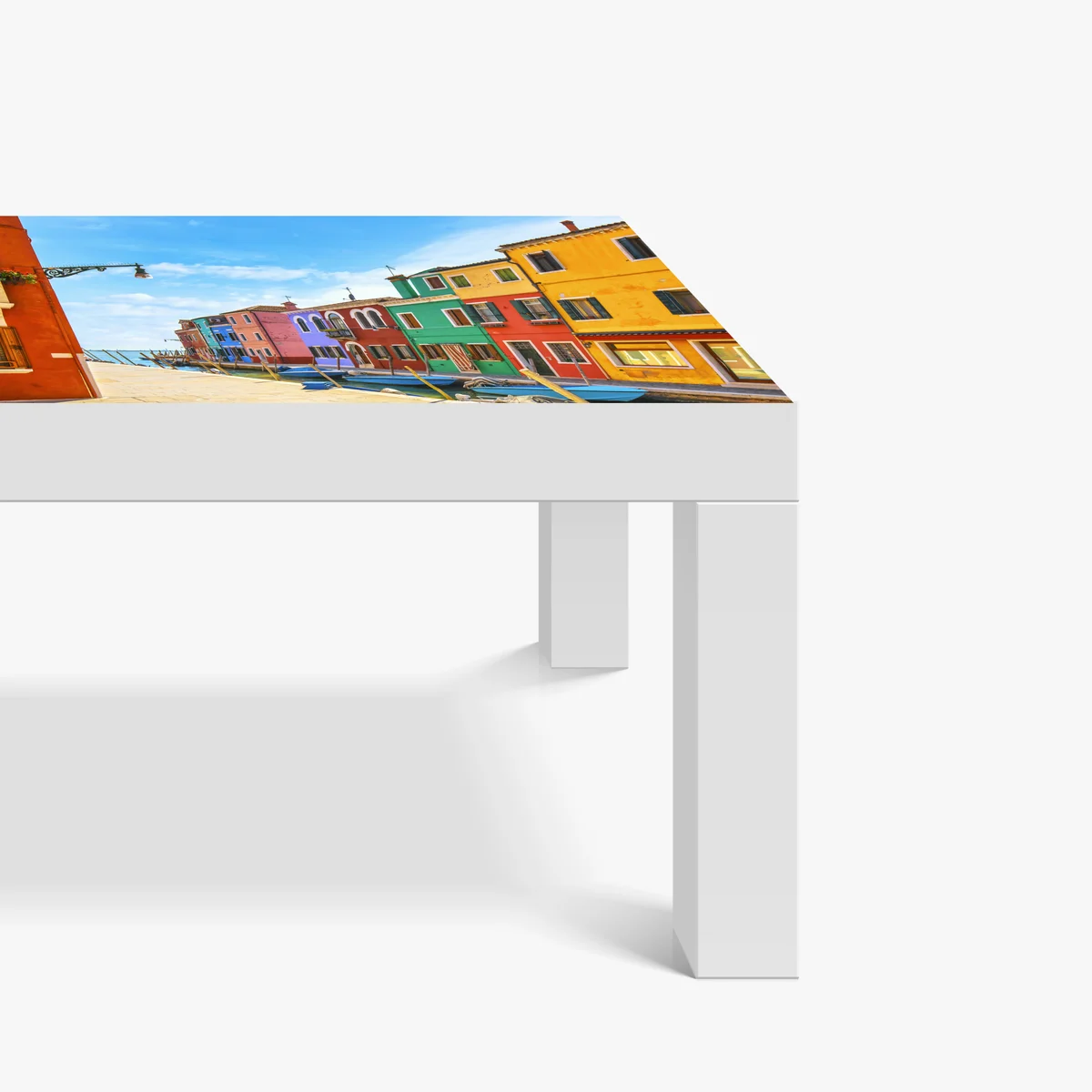 Tischaufkleber und Schreibtischaufkleber bunte kanalhäuser von Burano Tischaufkleber und Schreibtischaufkleber bunte kanalhäuser von Burano
