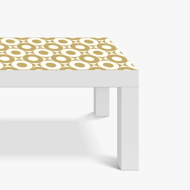 Tischaufkleber und Schreibtischaufkleber goldenes geometrisches kreismuster