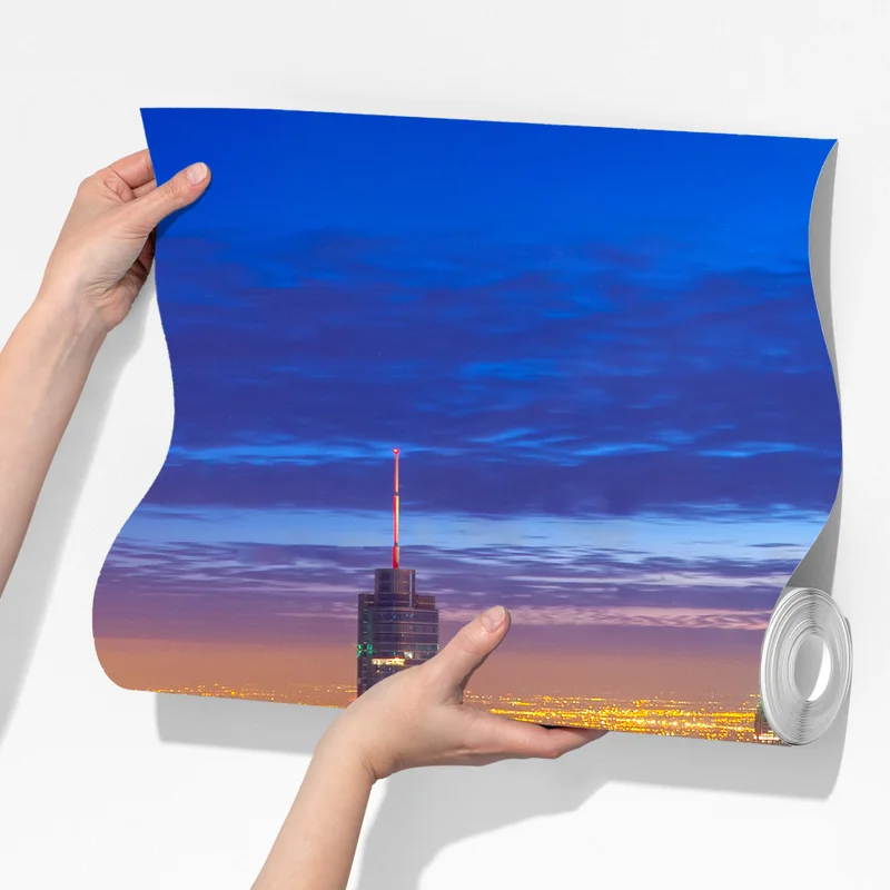 Fototapete Chicago nächtliche skyline panorama Fototapete Chicago nächtliche skyline panorama