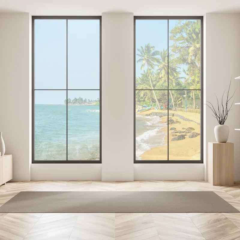 Fensteraufkleber tropischer palmenstrand