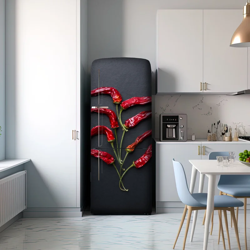 Kühlschrankaufkleber kulinarische grafik mit roten chilischoten
