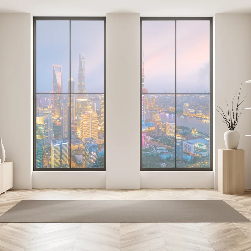 Fensteraufkleber Shanghai nächtliche skyline