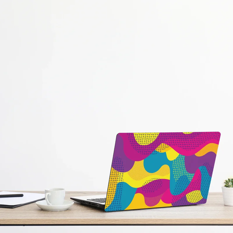 Naklejka na laptopa żywy abstrakcyjny wzór fal