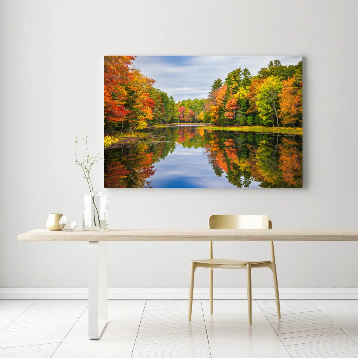 Leinwandbild herbstliche spiegelungen in Neuengland Leinwandbild herbstliche spiegelungen in Neuengland