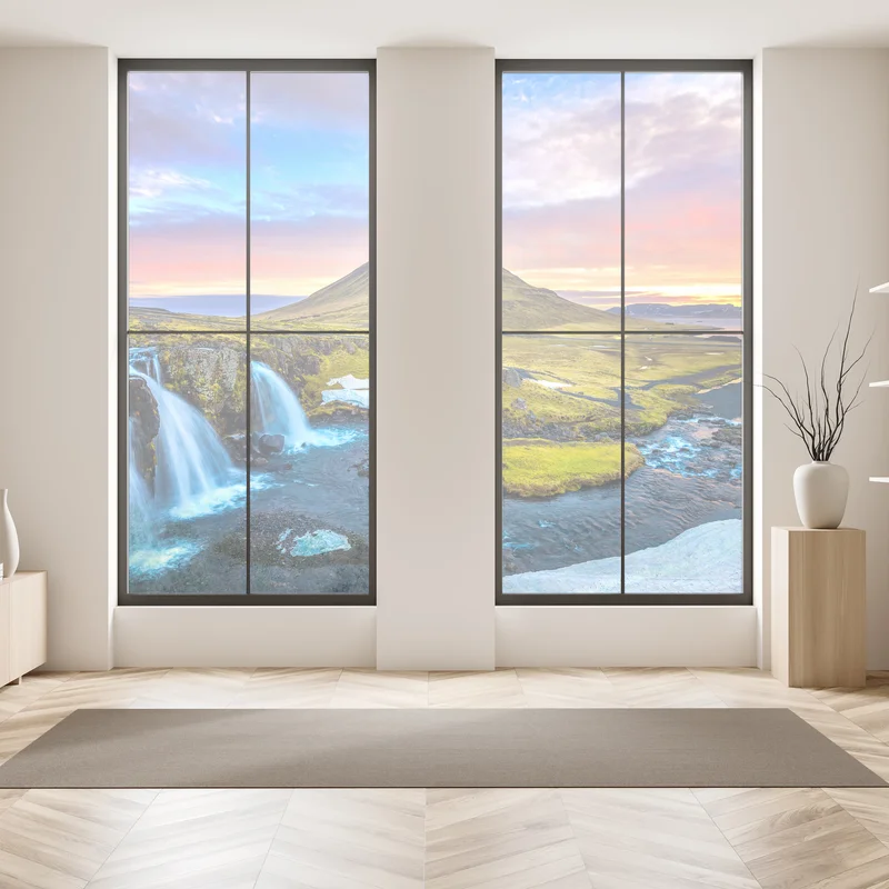 Fensteraufkleber Kirkjufell sonnenaufgang berglandschaft Fensteraufkleber Kirkjufell sonnenaufgang berglandschaft