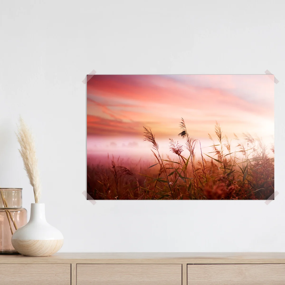 Poster neblige Landschaft. Nebel am frühen Morgen • Poster bei Wallnifity® Poster neblige Landschaft. Nebel am frühen Morgen • Poster bei Wallnifity®