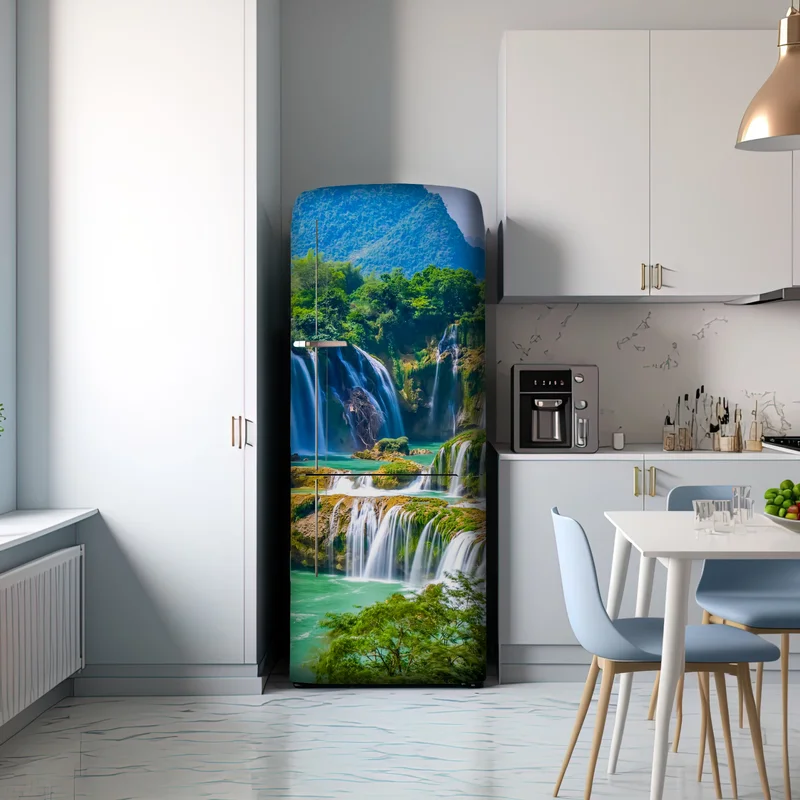 Kühlschrankaufkleber smaragdgrüne kaskaden