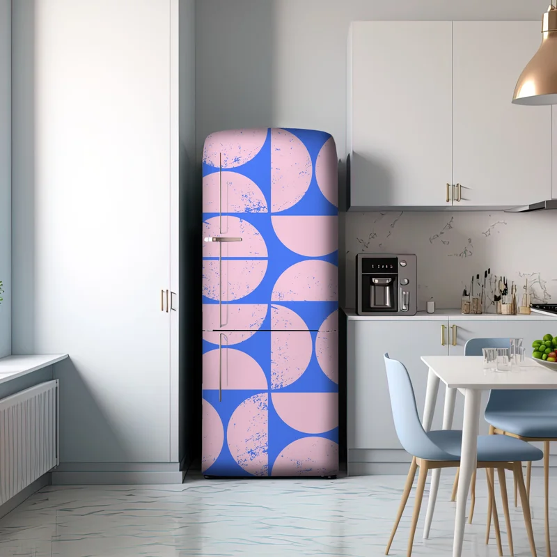 Kühlschrankaufkleber pastell geometrisches kreismuster Kühlschrankaufkleber pastell geometrisches kreismuster