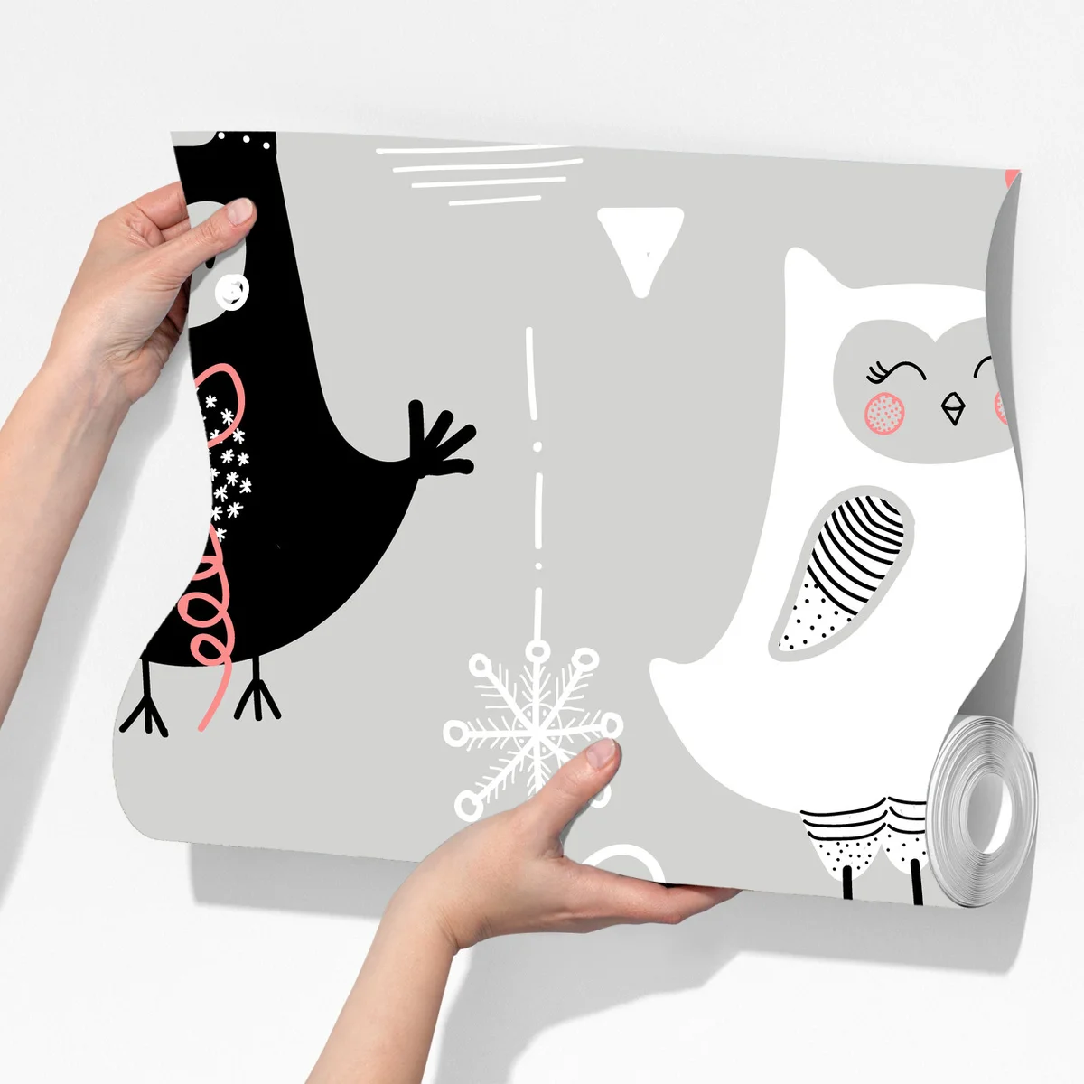 Fototapete skandinavisches eulenmuster für kinderzimmer Fototapete skandinavisches eulenmuster für kinderzimmer