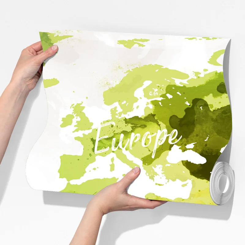 Fototapete grüne aquarell-weltkarte Fototapete grüne aquarell-weltkarte