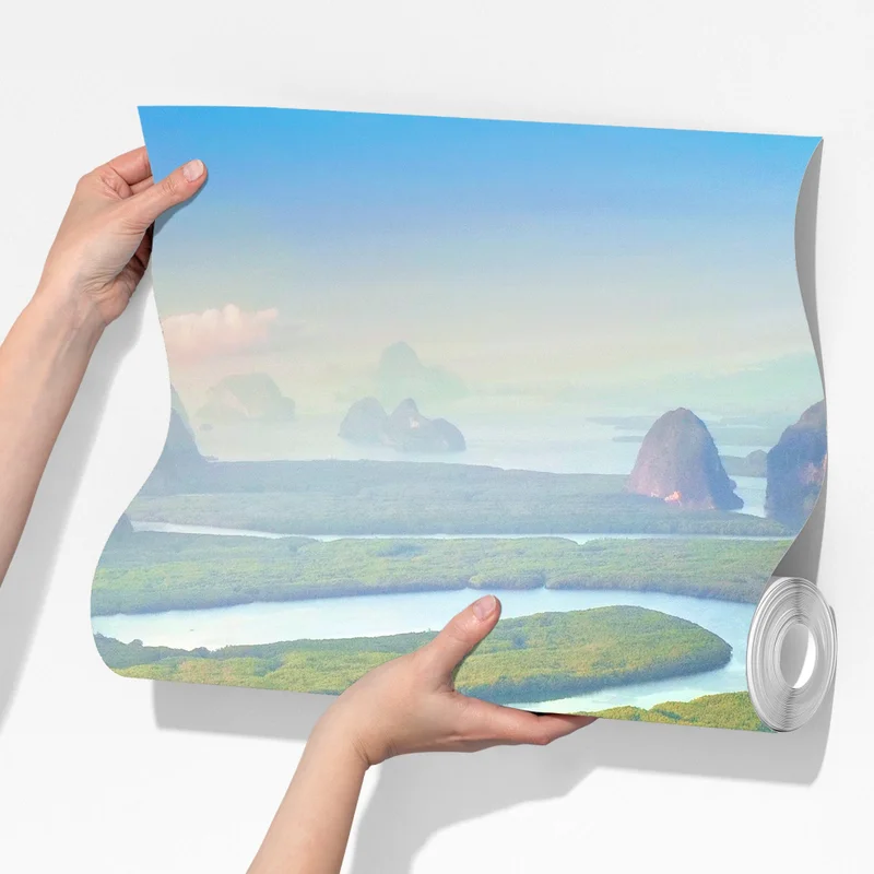 Fototapete sonnenaufgang über der Phang Nga Bucht Fototapete sonnenaufgang über der Phang Nga Bucht