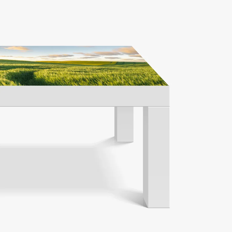 Tischaufkleber und Schreibtischaufkleber ruhige grüne wiesen panorama