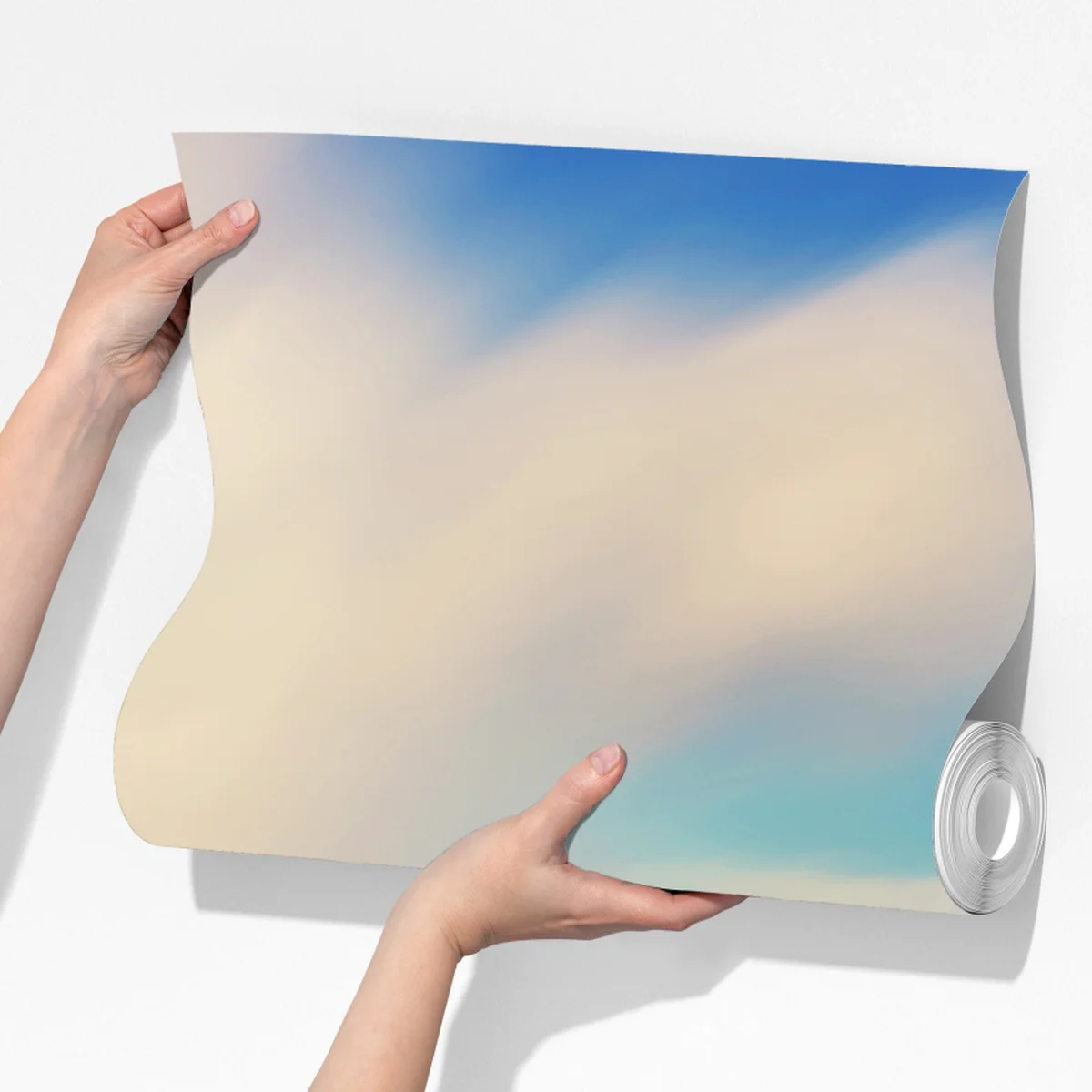 Fototapete küstengebirge mit roten hütten Fototapete küstengebirge mit roten hütten