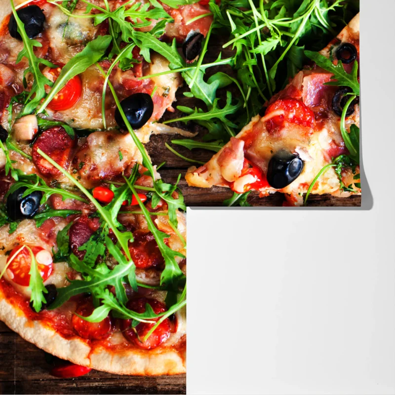 Fototapete heiße pepperoni-pizza nahaufnahme Fototapete heiße pepperoni-pizza nahaufnahme