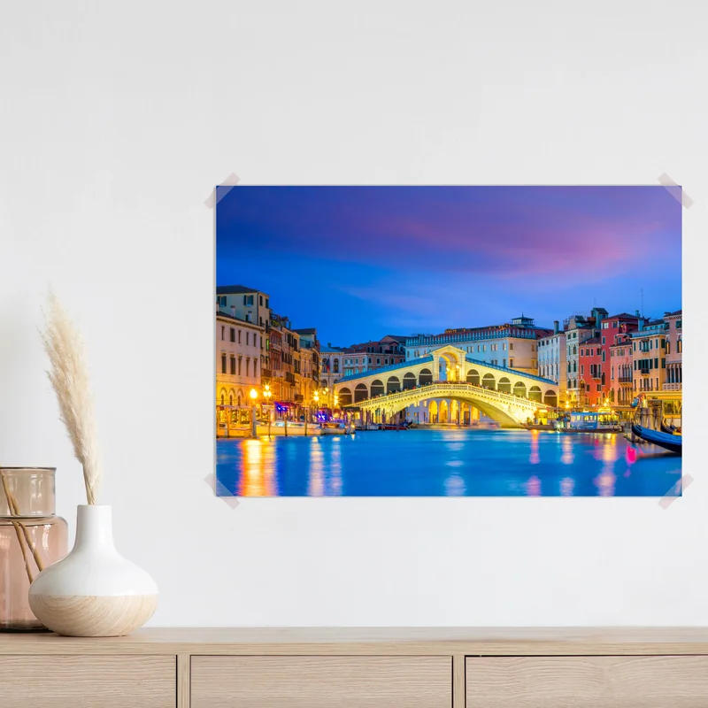 Poster Rialto brücke bei dämmerung, Venedig Poster Rialto brücke bei dämmerung, Venedig