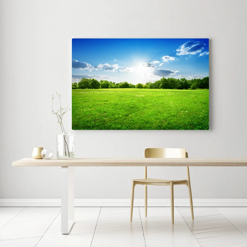 Leinwandbild sonnige grüne wiese Leinwandbild sonnige grüne wiese