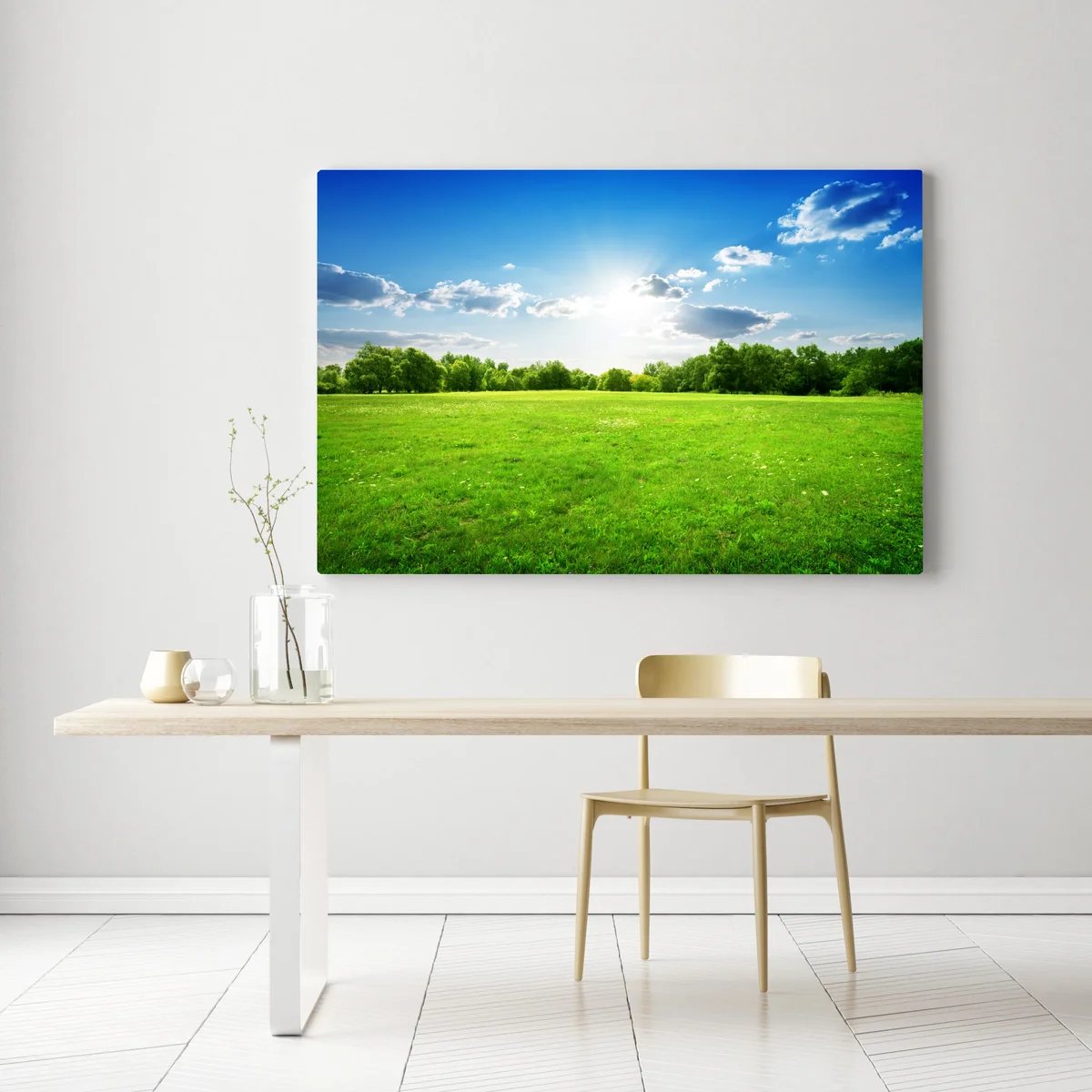 Leinwandbild sonnige grüne wiese Leinwandbild sonnige grüne wiese