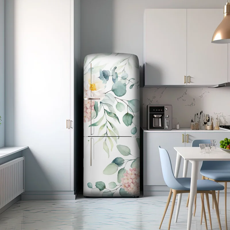 Kühlschrankaufkleber zarter aquarellblumenstrauß