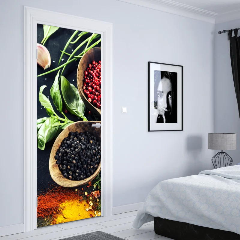 Türaufkleber lebendige gewürze und frische kräuter Türaufkleber lebendige gewürze und frische kräuter