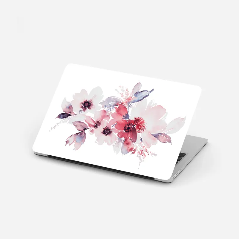 Laptop-Aufkleber zarter pastell aquarell blumenstrauß
