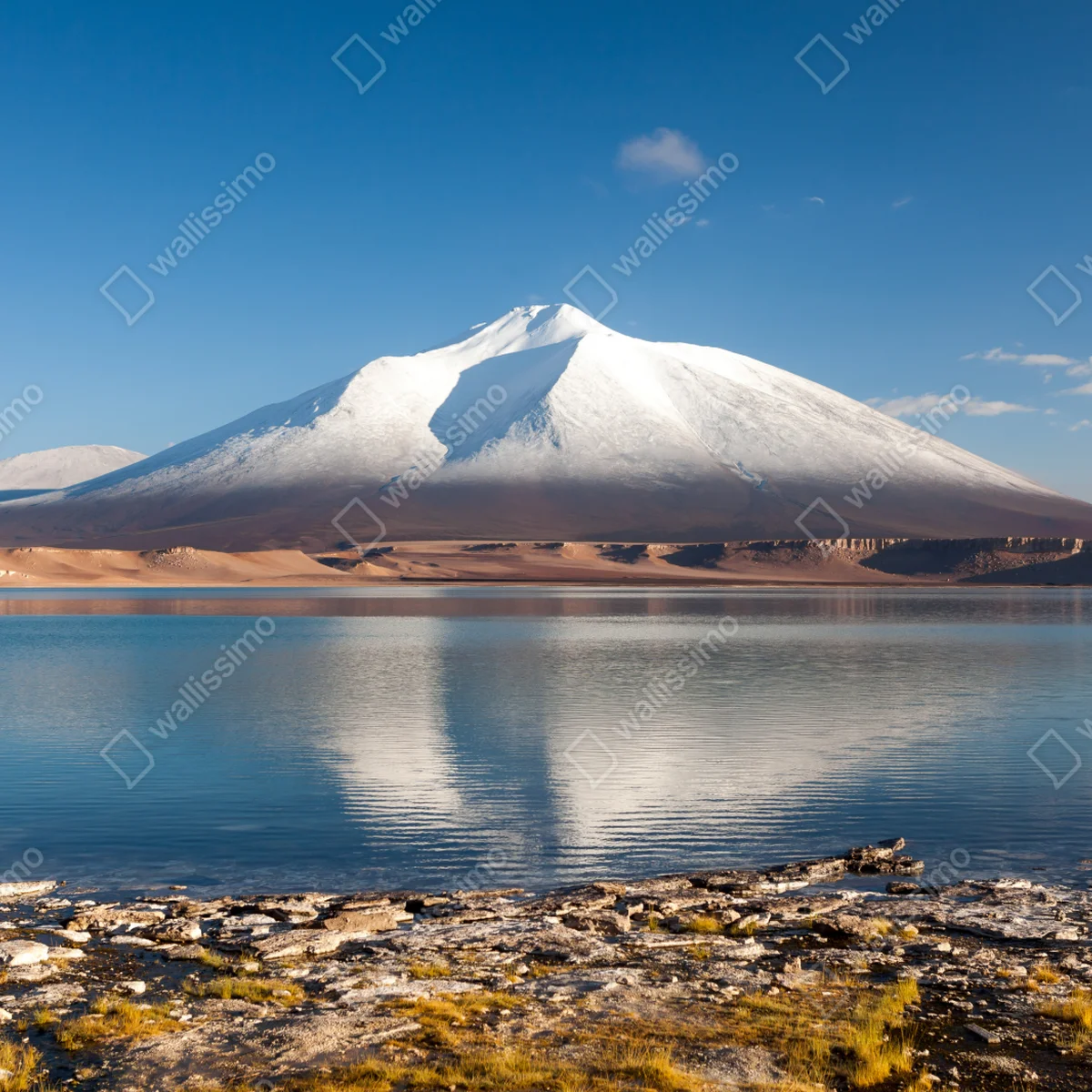 Fototapete Laguna Verde spiegelung in Atacama Fototapete Laguna Verde spiegelung in Atacama