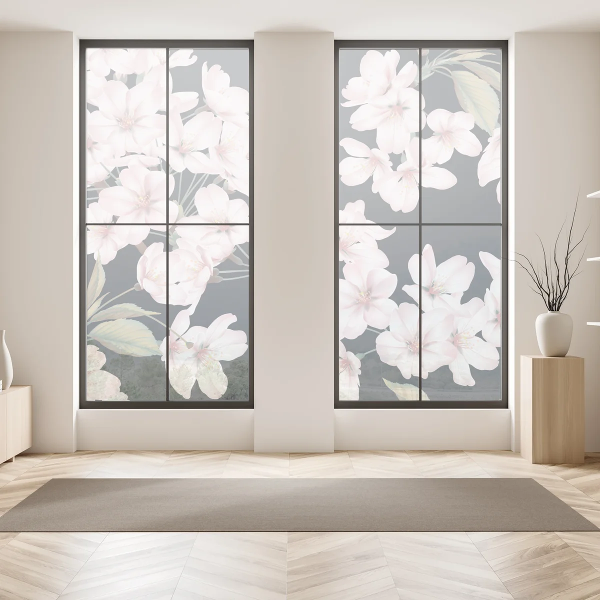 Fensteraufkleber zartes kirschblütenmuster Fensteraufkleber zartes kirschblütenmuster