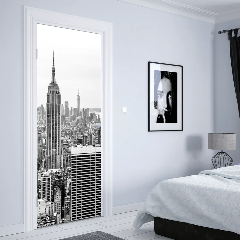 Türaufkleber zeitlose New York skyline mit Empire State Building