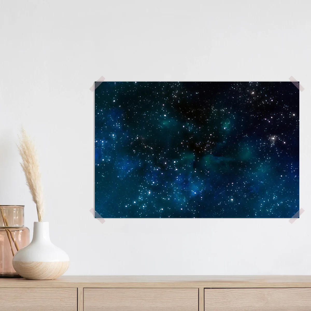 Poster blaue nebelwolke mit sternen • Poster bei Wallnifity® Poster blaue nebelwolke mit sternen • Poster bei Wallnifity®