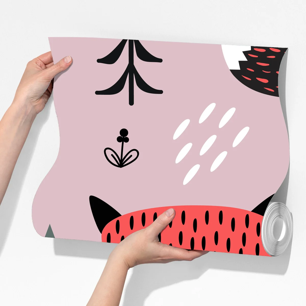 Fototapeta zabawny wzór z lisami w lesie Fototapeta zabawny wzór z lisami w lesie