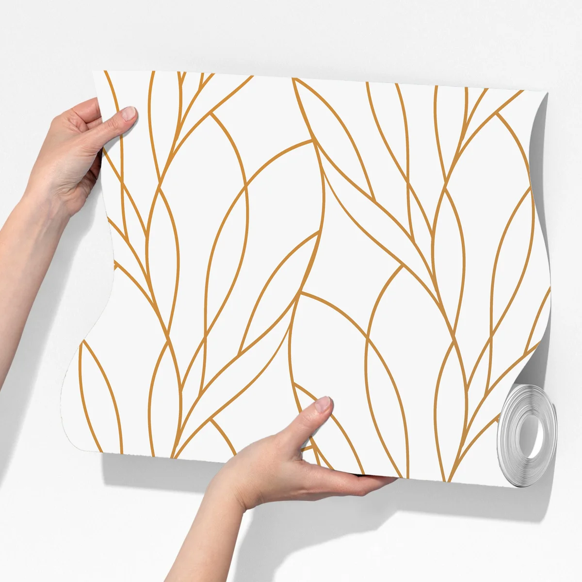 Fototapete goldenes blattmuster auf weißem hintergrund Fototapete goldenes blattmuster auf weißem hintergrund