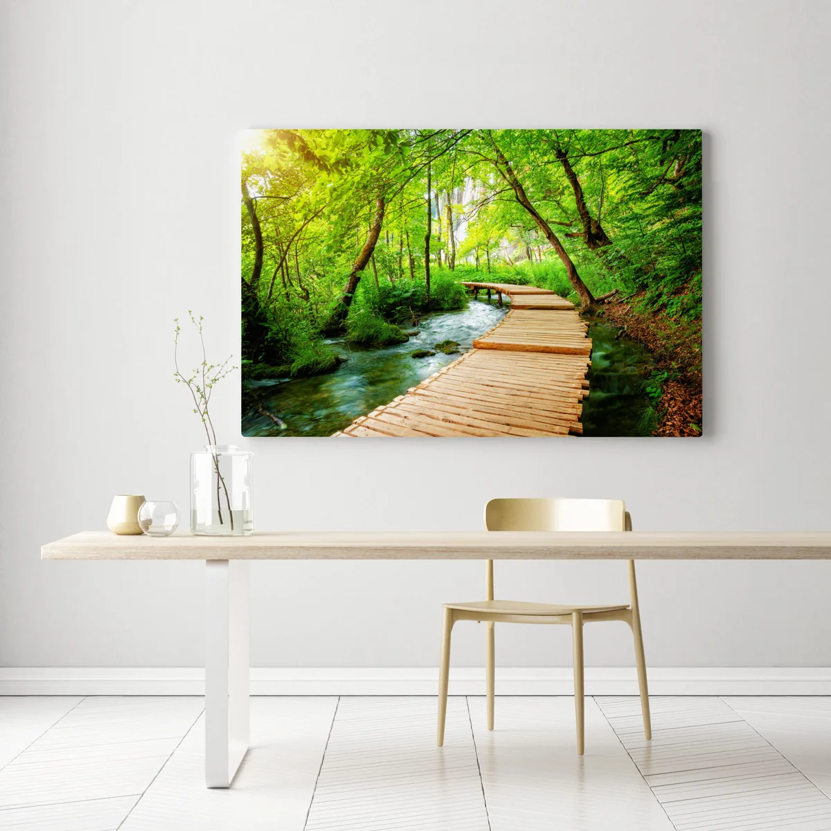 Leinwandbild holzsteg bei den Plitvicer Seen Leinwandbild holzsteg bei den Plitvicer Seen