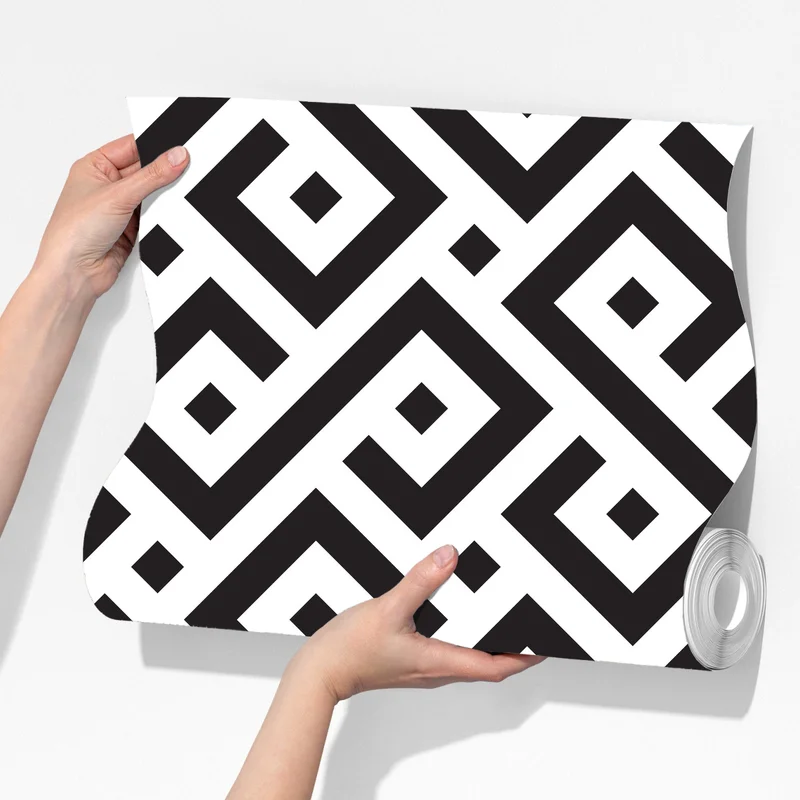 Fototapete zeitloses schwarz-weiß geometrisches muster Fototapete zeitloses schwarz-weiß geometrisches muster