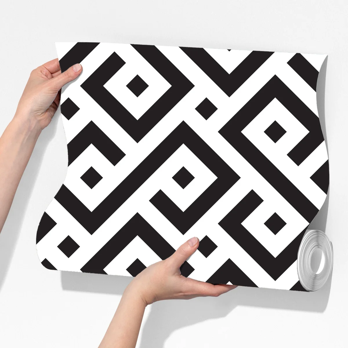 Fototapete zeitloses schwarz-weiß geometrisches muster Fototapete zeitloses schwarz-weiß geometrisches muster