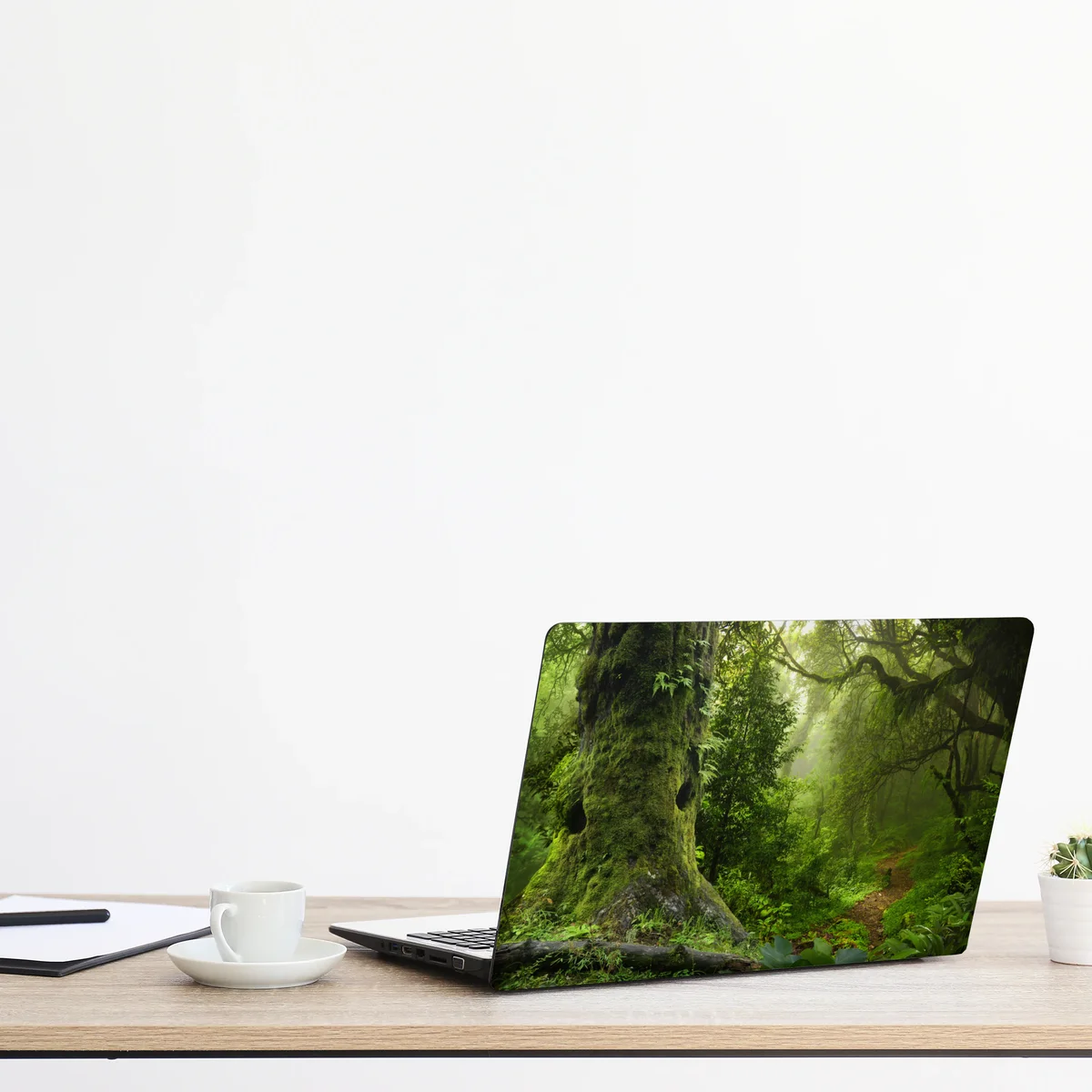 Laptop-Aufkleber moosiger alter waldpfad Laptop-Aufkleber moosiger alter waldpfad