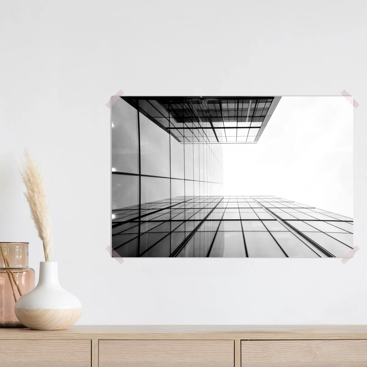 Poster minimalistische glasfassade perspektive Poster minimalistische glasfassade perspektive