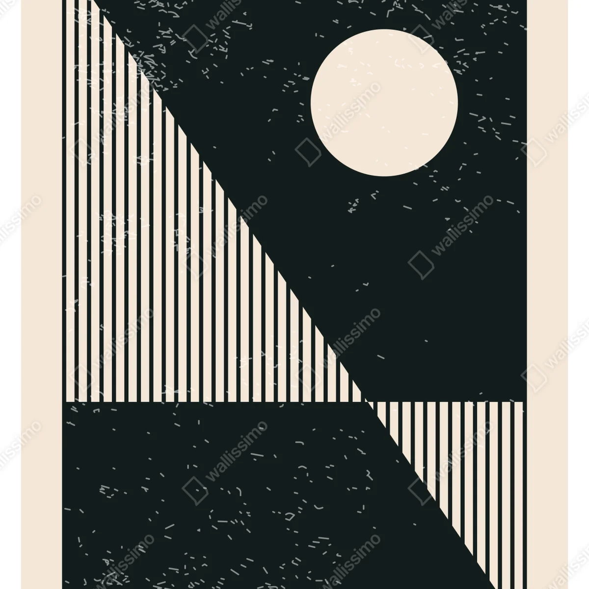 Poster minimalistischer geometrischer mond • Poster bei Wallnifity® Poster minimalistischer geometrischer mond • Poster bei Wallnifity®