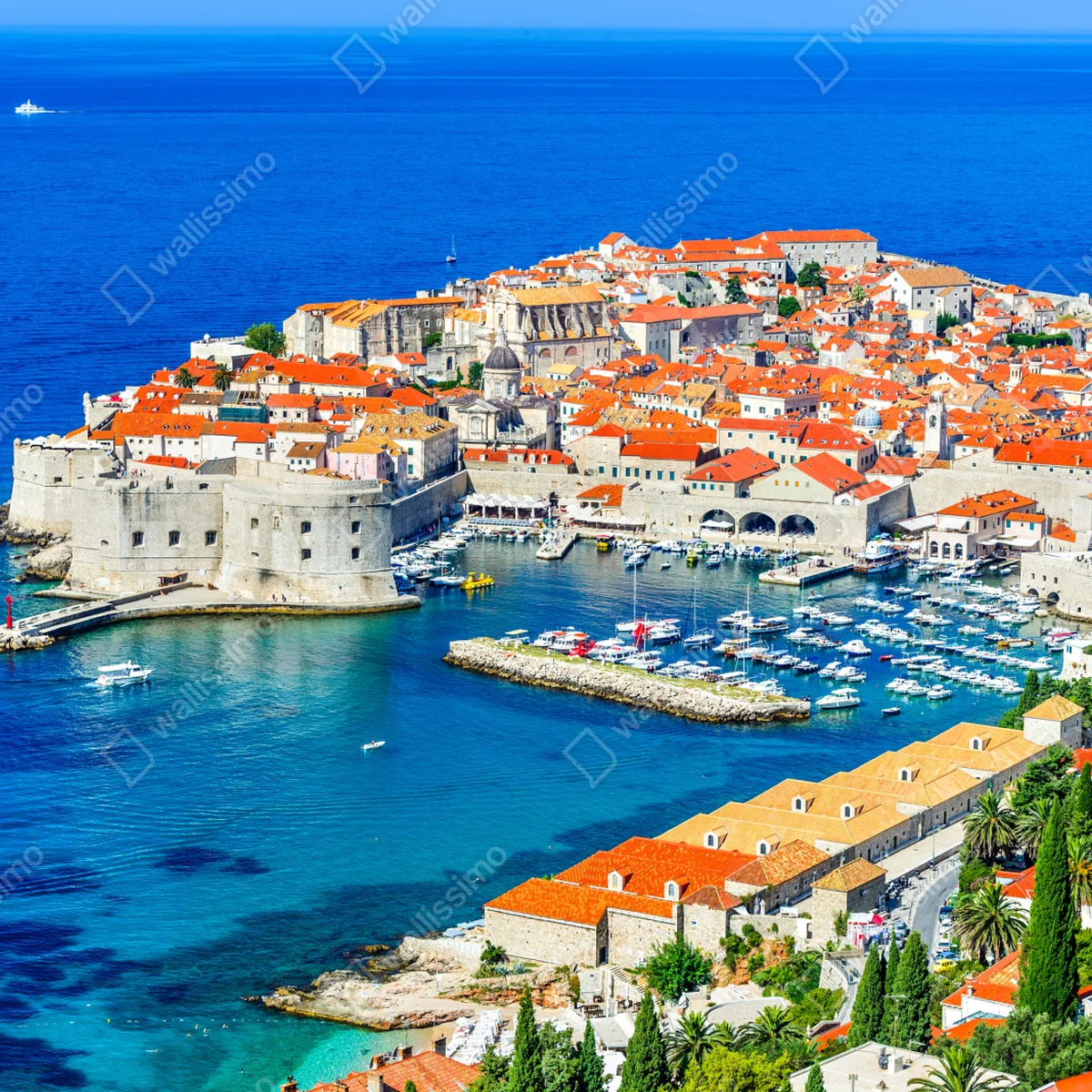 Leinwandbild Dubrovnik panorama der altstadt Leinwandbild Dubrovnik panorama der altstadt