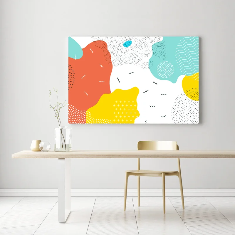 Leinwandbild verspielte abstrakte formen in lebendigen farben Leinwandbild verspielte abstrakte formen in lebendigen farben