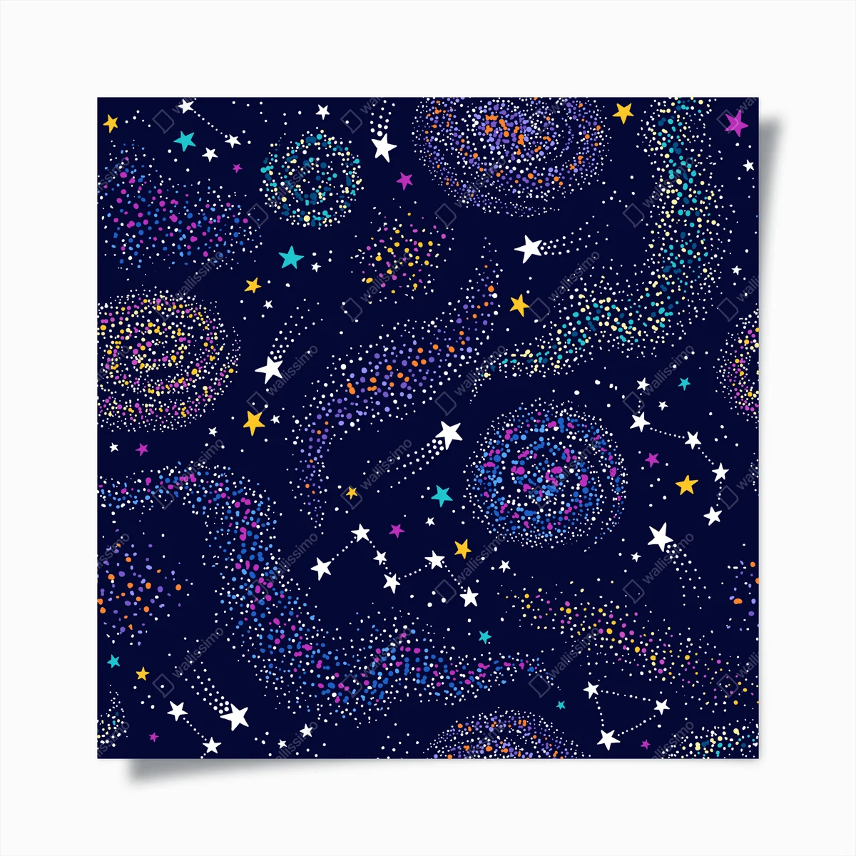 Poster farbenfrohes galaxienmuster mit sternbildern • Poster bei Wallnifity® Poster farbenfrohes galaxienmuster mit sternbildern • Poster bei Wallnifity®