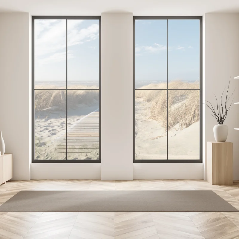 Fensteraufkleber holzsteg zum meer