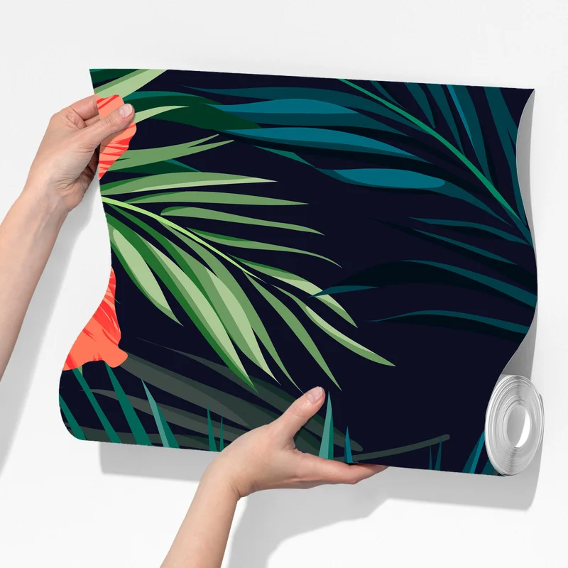 Fototapeta tropikalny wzór z hibiskusem Fototapeta tropikalny wzór z hibiskusem