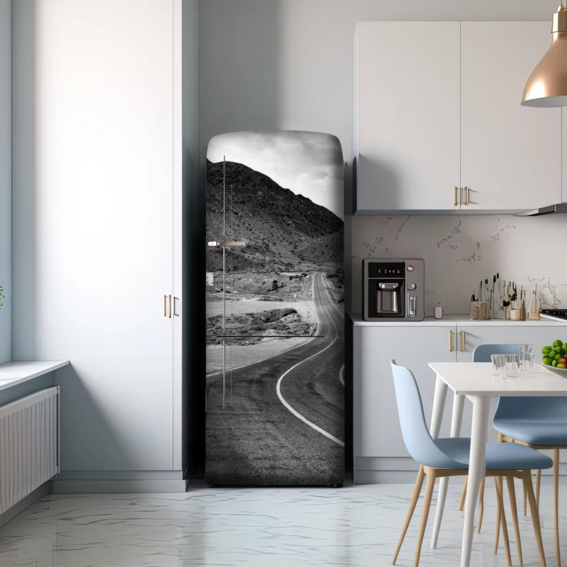 Kühlschrankaufkleber gewundene straße durch die berge Kühlschrankaufkleber gewundene straße durch die berge