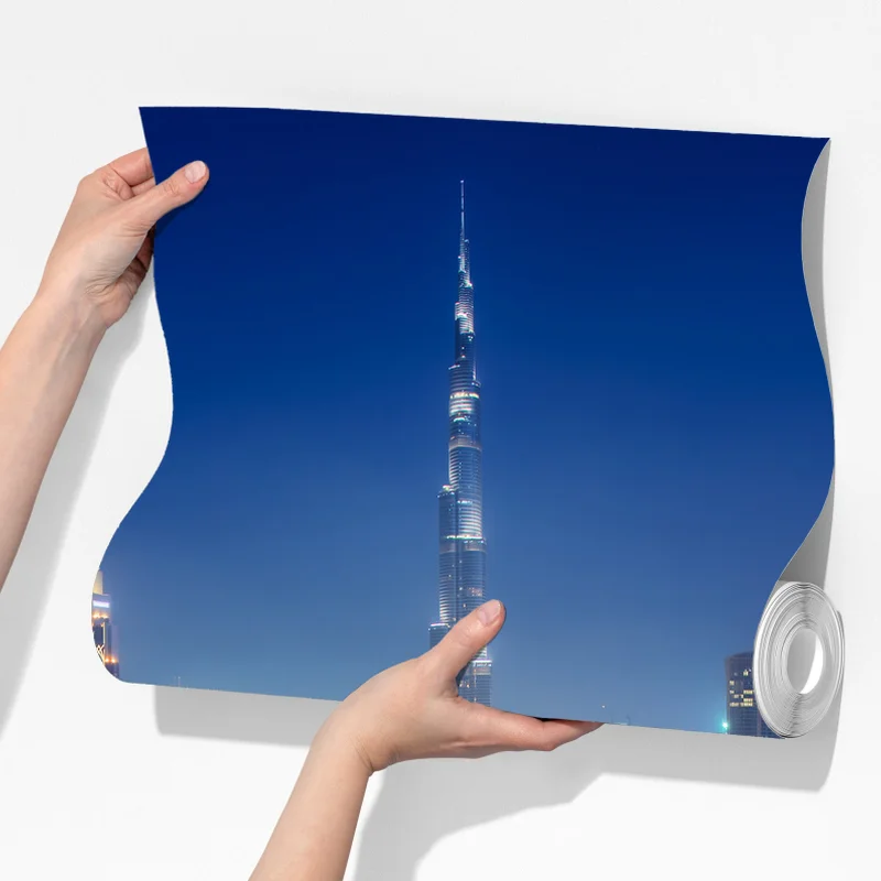 Fototapeta panorama nocnego Dubaju Fototapeta panorama nocnego Dubaju