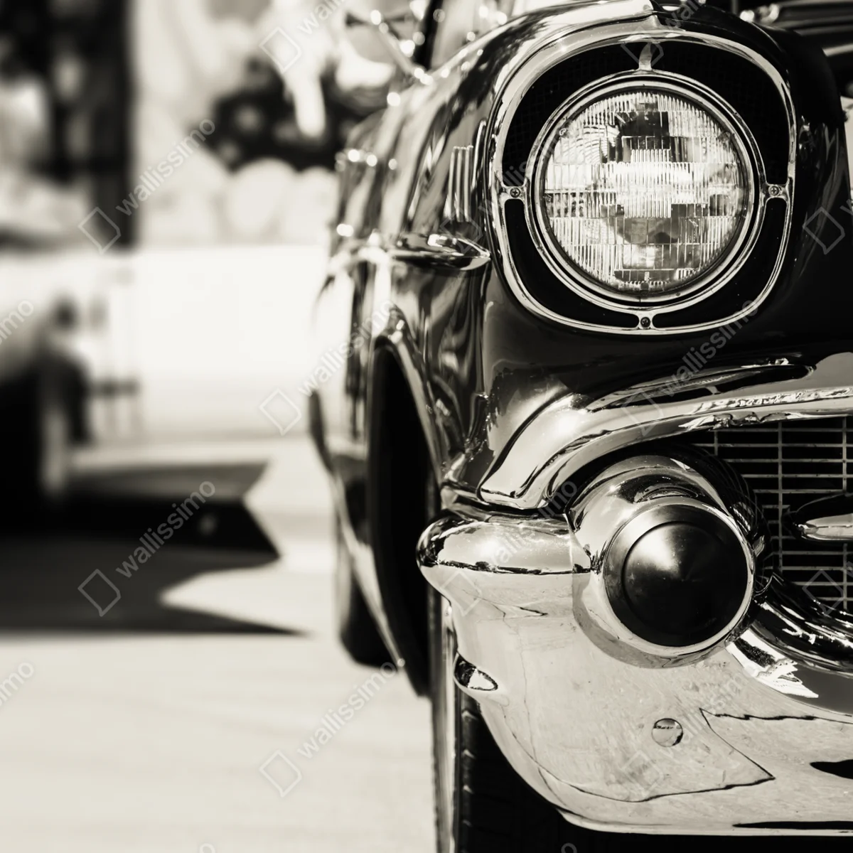 Poster vintage chrom klassisches auto nahaufnahme Poster vintage chrom klassisches auto nahaufnahme