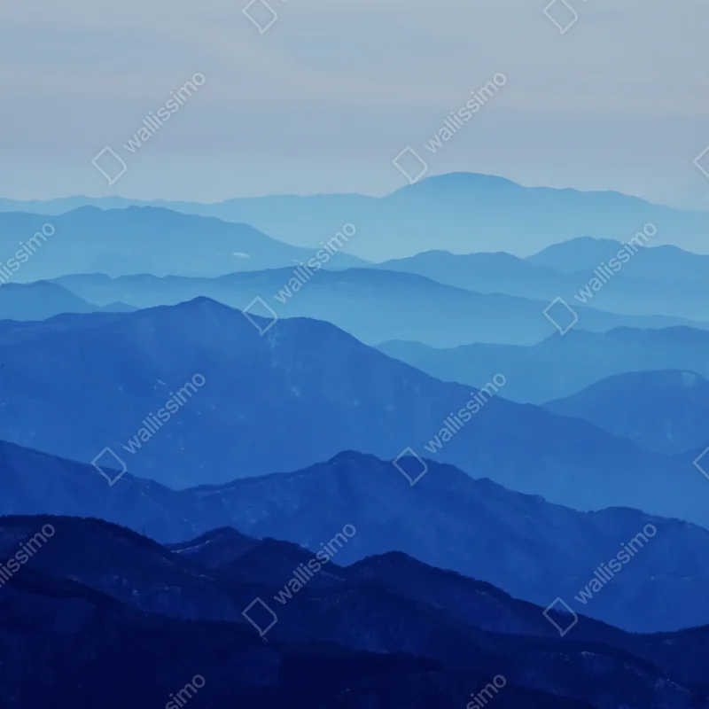 Kühlschrankaufkleber neblige blaue bergschichten Kühlschrankaufkleber neblige blaue bergschichten