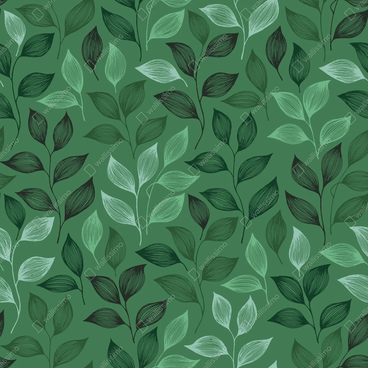 Laptop-Aufkleber grünes botanisches blättermuster Laptop-Aufkleber grünes botanisches blättermuster