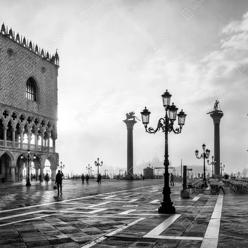 Leinwandbild Markusplatz im nebel Leinwandbild Markusplatz im nebel