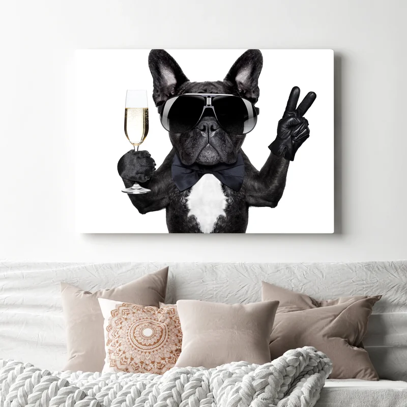 Leinwandbild Cocktailhund • Leinwandbilder bei Wallnifity® Leinwandbild Cocktailhund • Leinwandbilder bei Wallnifity®